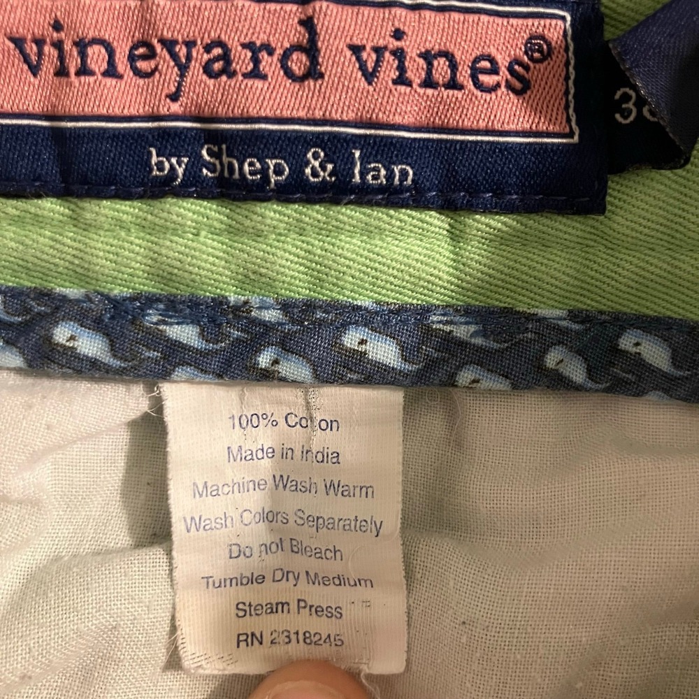 Vineyard Vines Men‎ Chino Breaker Pants 38xU in Green Slim Fit Cotton Flat Front - Picture 8 of 10